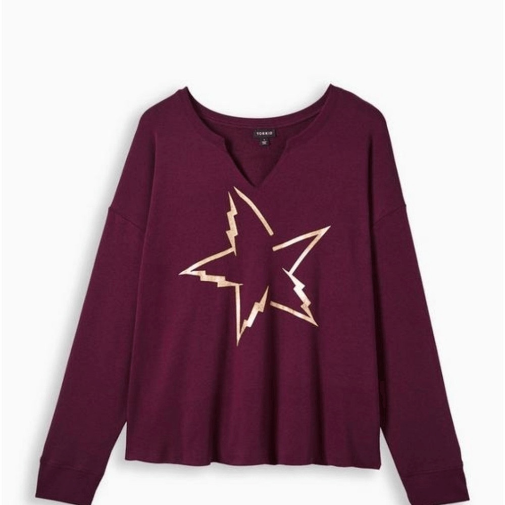 Torrid Star Sweatshirt Size 00 Medium